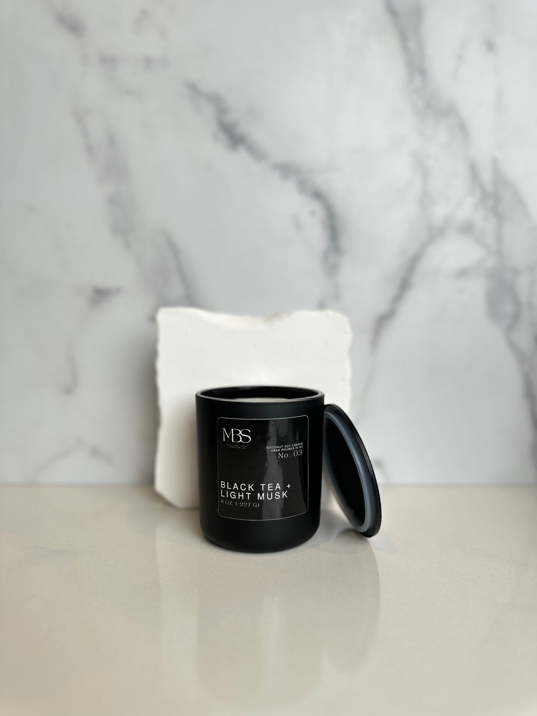 Black Tea + Light Musk | No. 03 Candle - Mind Body & Scents, LLC