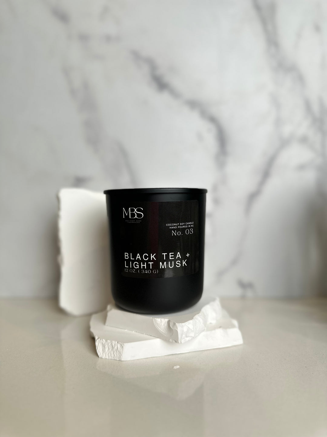 Black Tea + Light Musk | No. 03 Candle - Mind Body & Scents, LLC