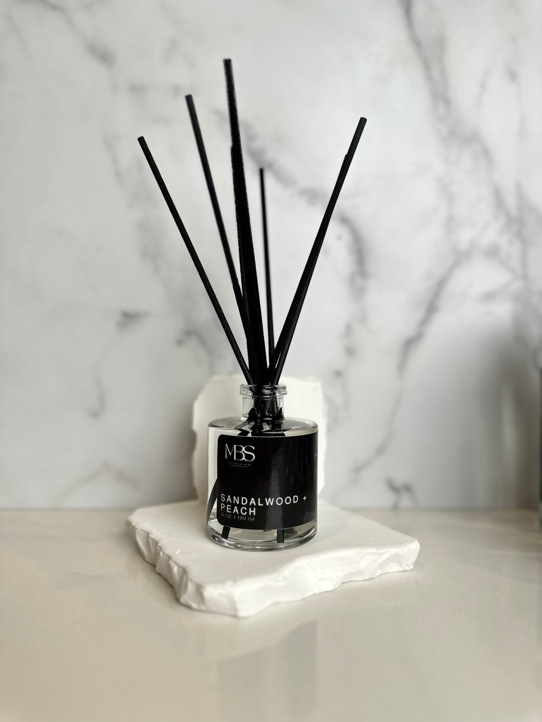 Sandalwood + Peach | Reed Diffuser - Mind Body & Scents, LLC
