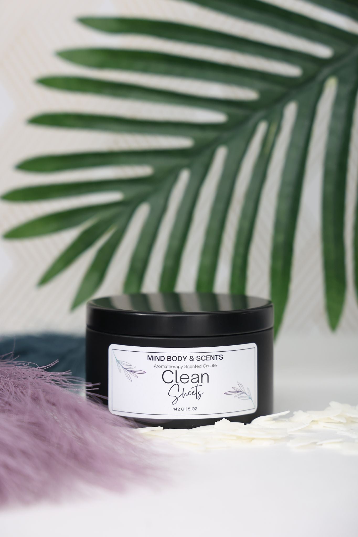 Black travel tin container candle double wicked scented with lemon and lavender fragrances candle