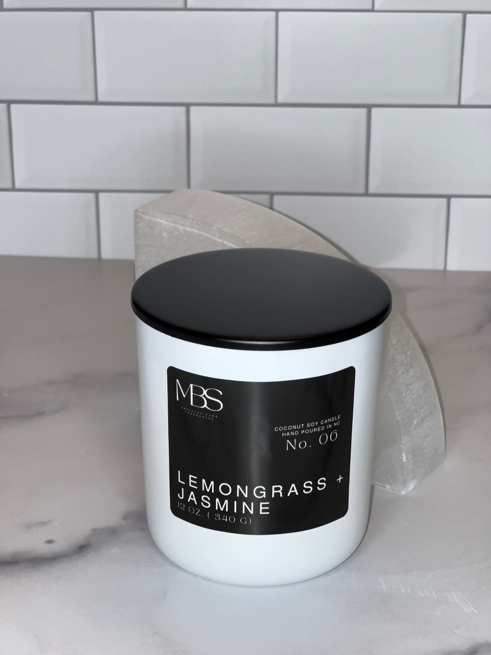 Lemongrass + Jasmine | No. 06 Candle - Mind Body & Scents, LLC