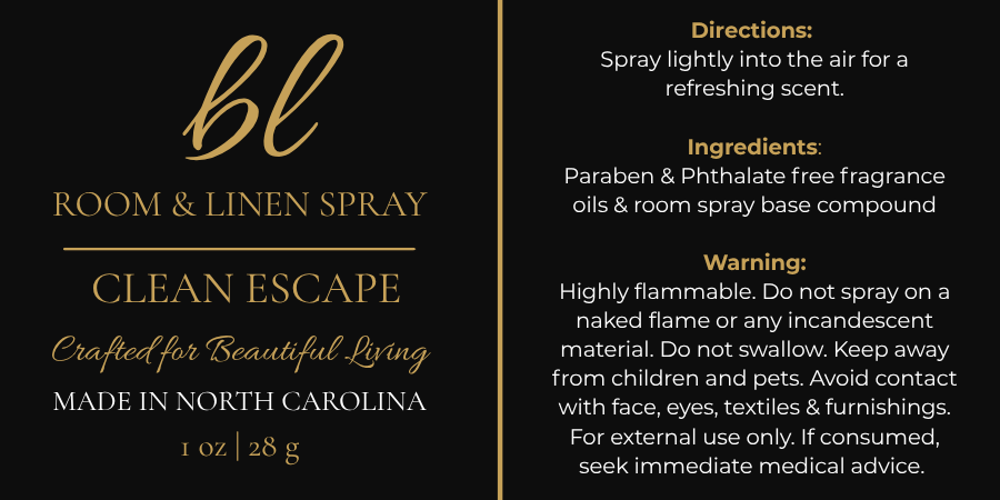 BL 1oz Room Sprays - Mind Body &amp; Scents, LLC