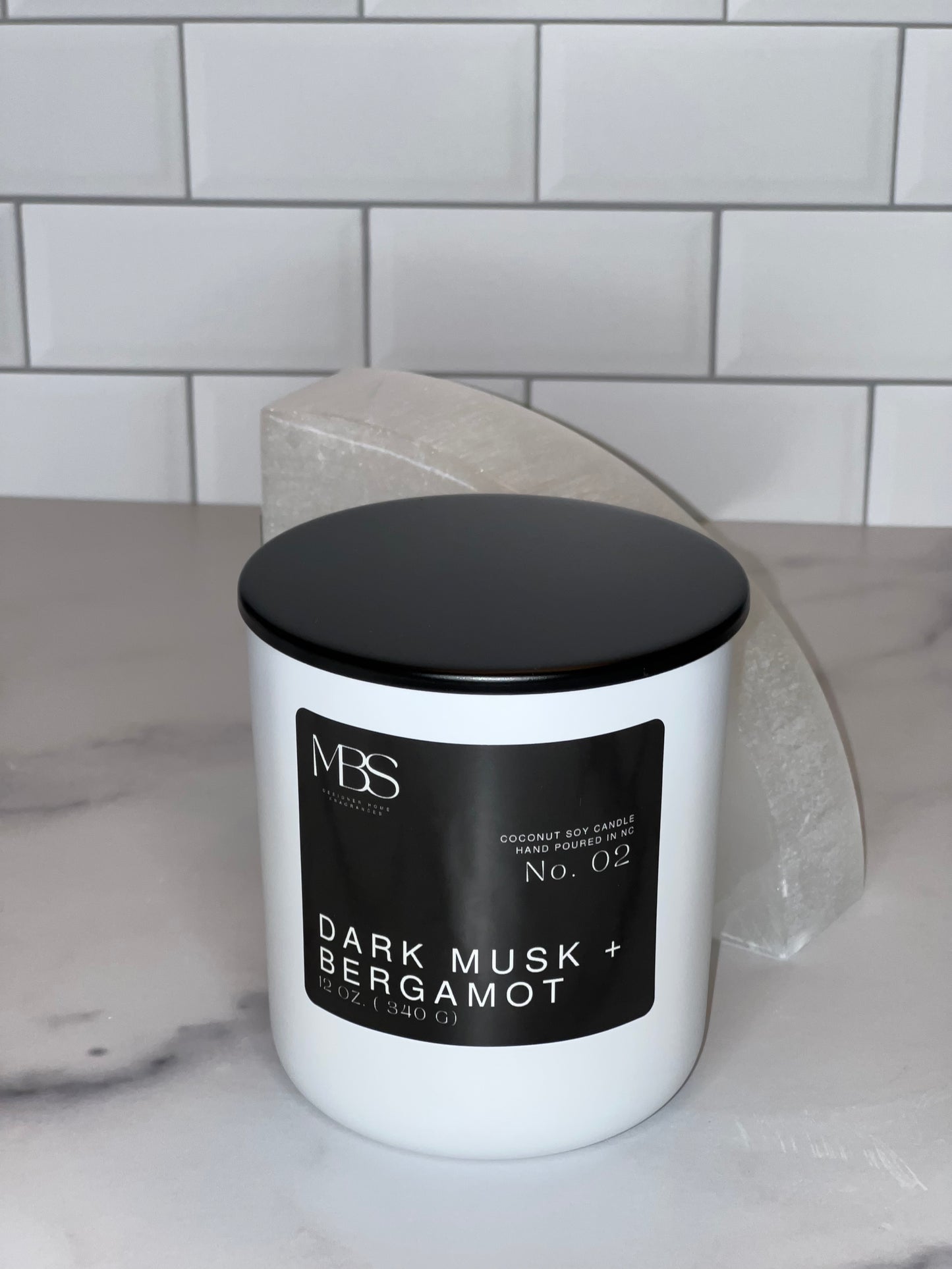 Dark Musk + Bergamot | No. 02 Candle - Mind Body & Scents, LLC