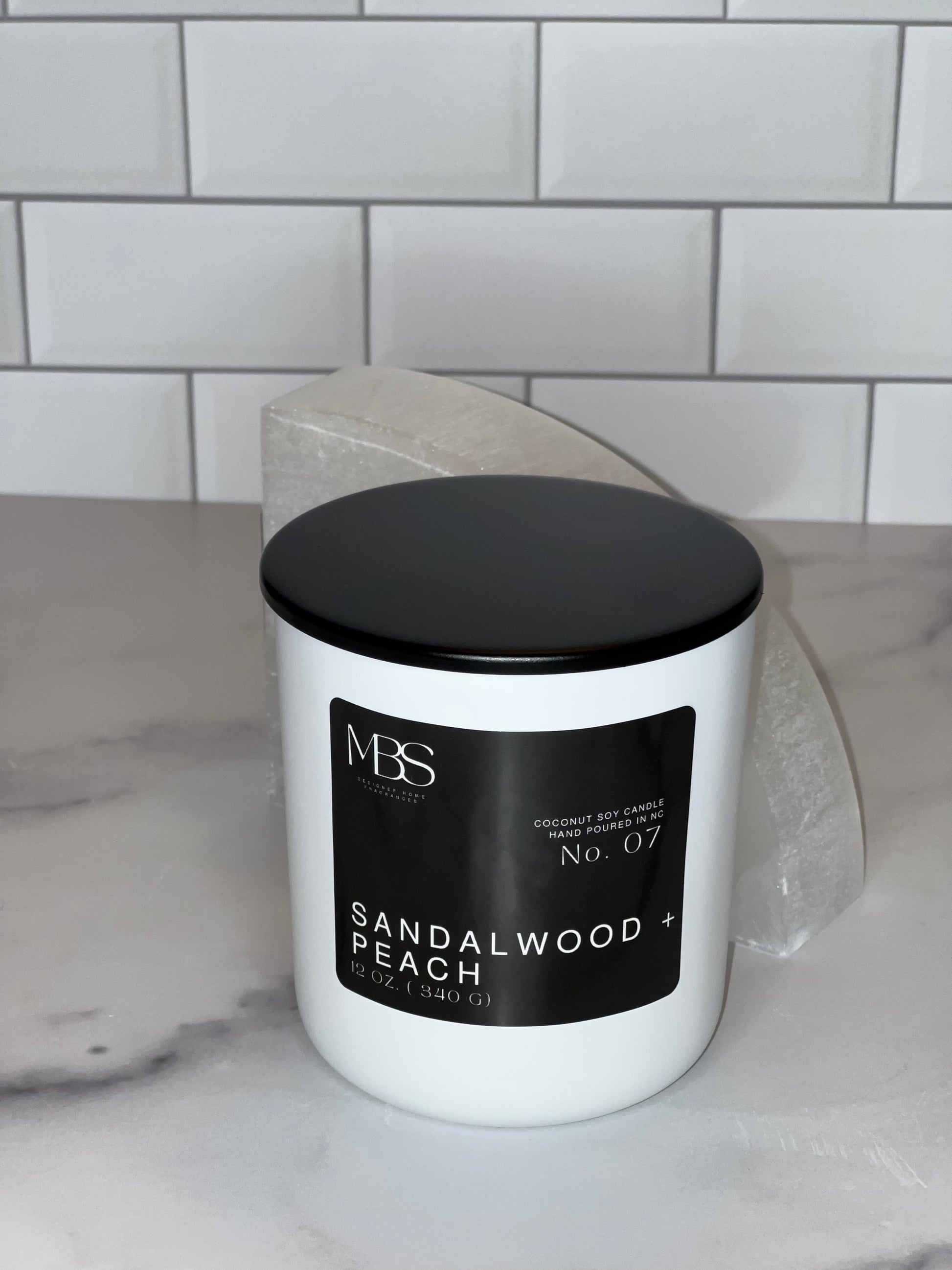 Sandalwood + Peach | No. 07 Candle - Mind Body & Scents, LLC
