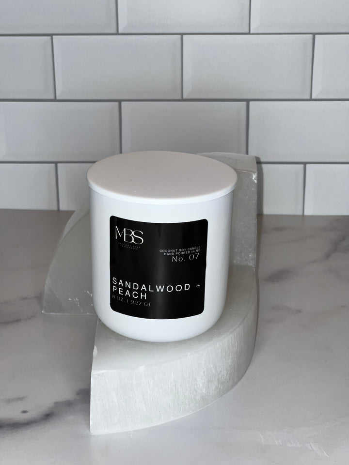 Sandalwood + Peach | No. 07 Candle - Mind Body & Scents, LLC