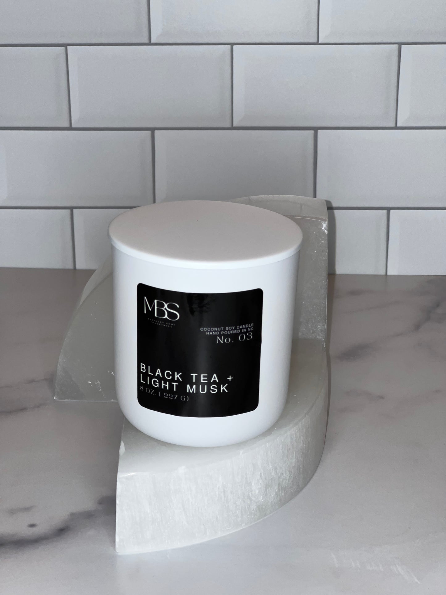 Black Tea + Light Musk | No. 03 Candle - Mind Body & Scents, LLC