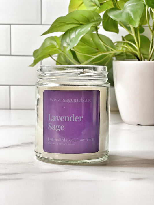 Lavender Sage | 6.8oz S.A.G.E. Fundraiser Candle - Mind Body & Scents, LLC