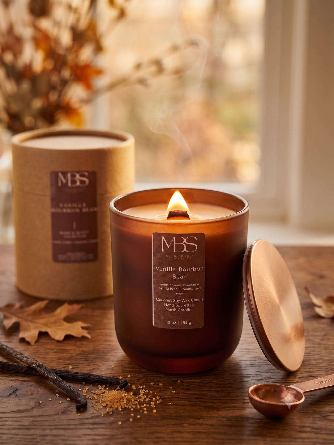 Vanilla Bourbon Bean | Fall Candles - Mind Body & Scents, LLC