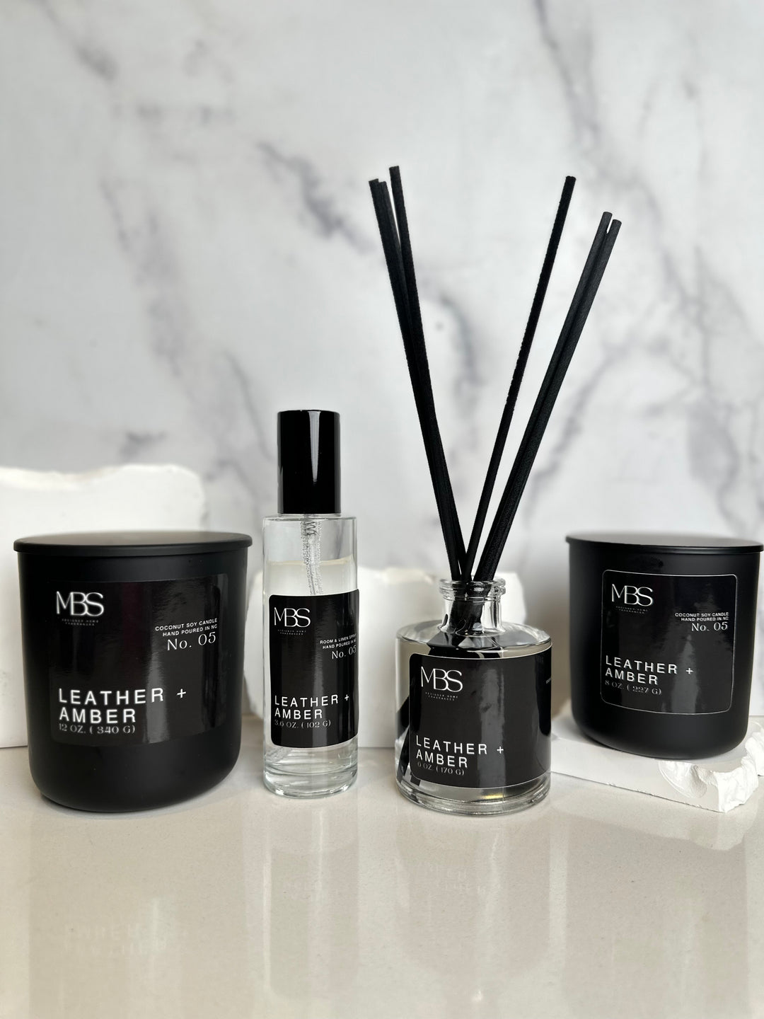 Leather + Amber Scent Set - Mind Body & Scents, LLC