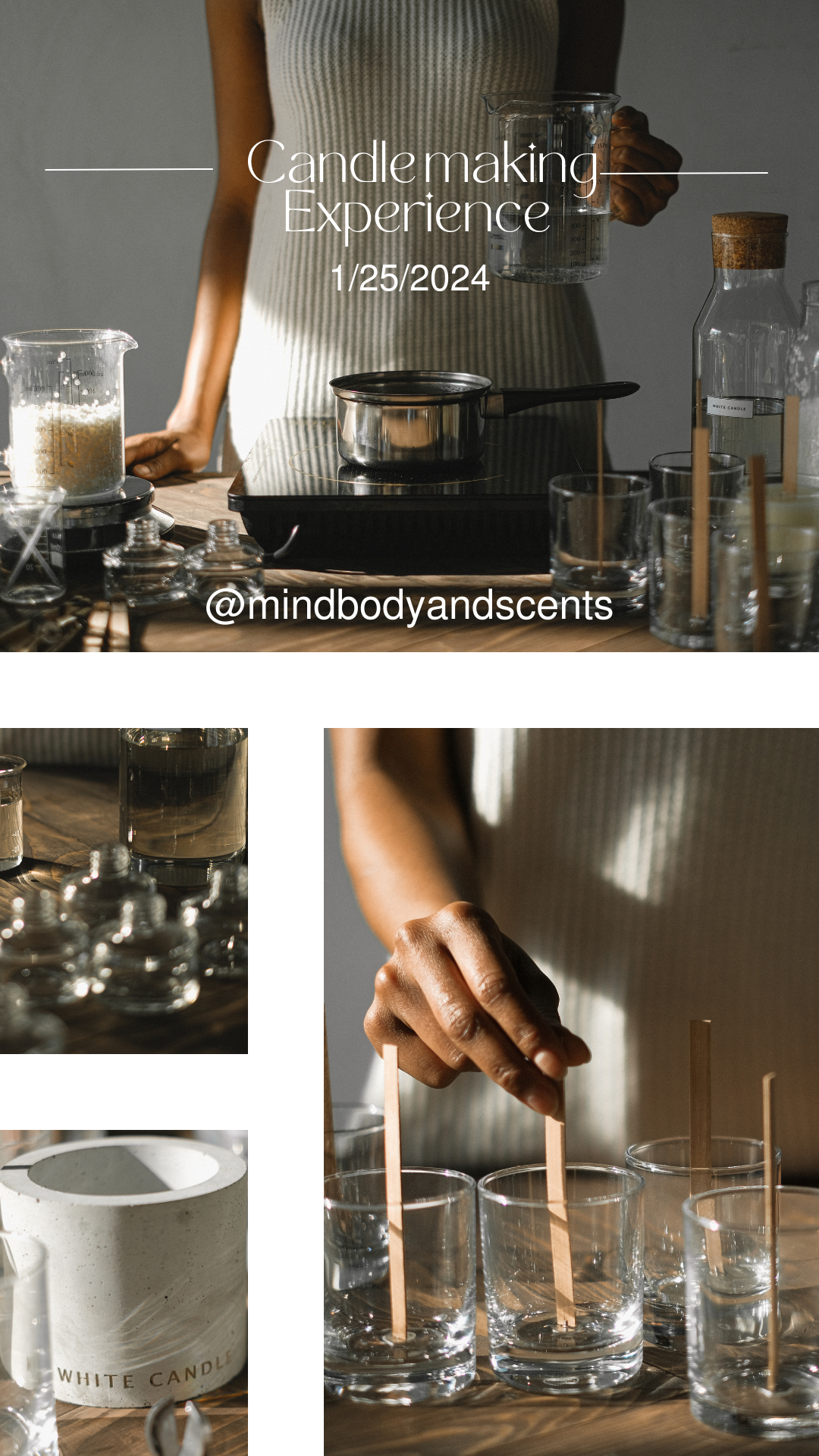 NIA Private Candle Making Class - Mind Body & Scents, LLC