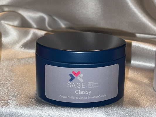 Classy | Cocoa Butter & Vanilla 5oz Candle - Mind Body & Scents, LLC