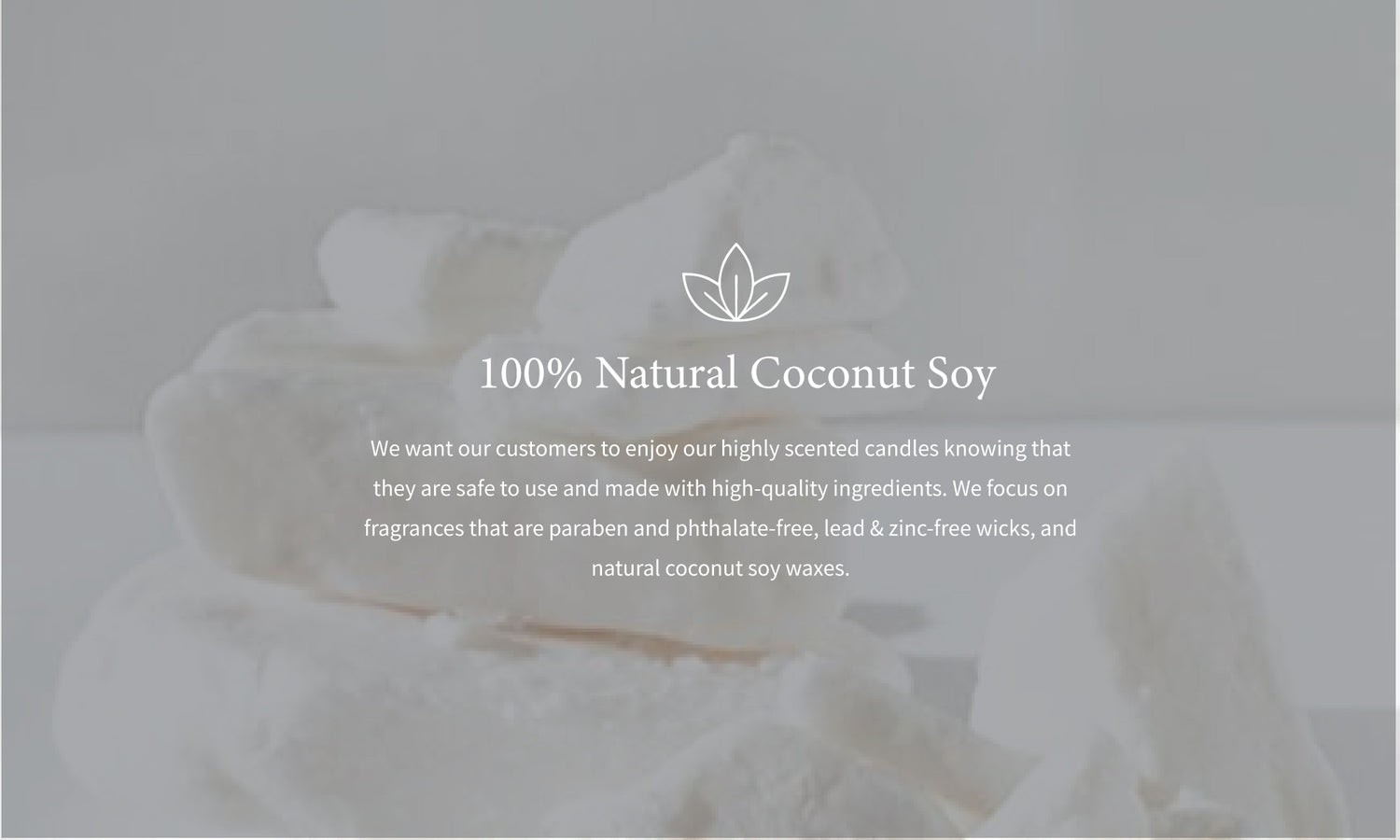 natural coconut soy candle non-toxic fda approved wax high ingredients candlescience mind body and scents selfcare